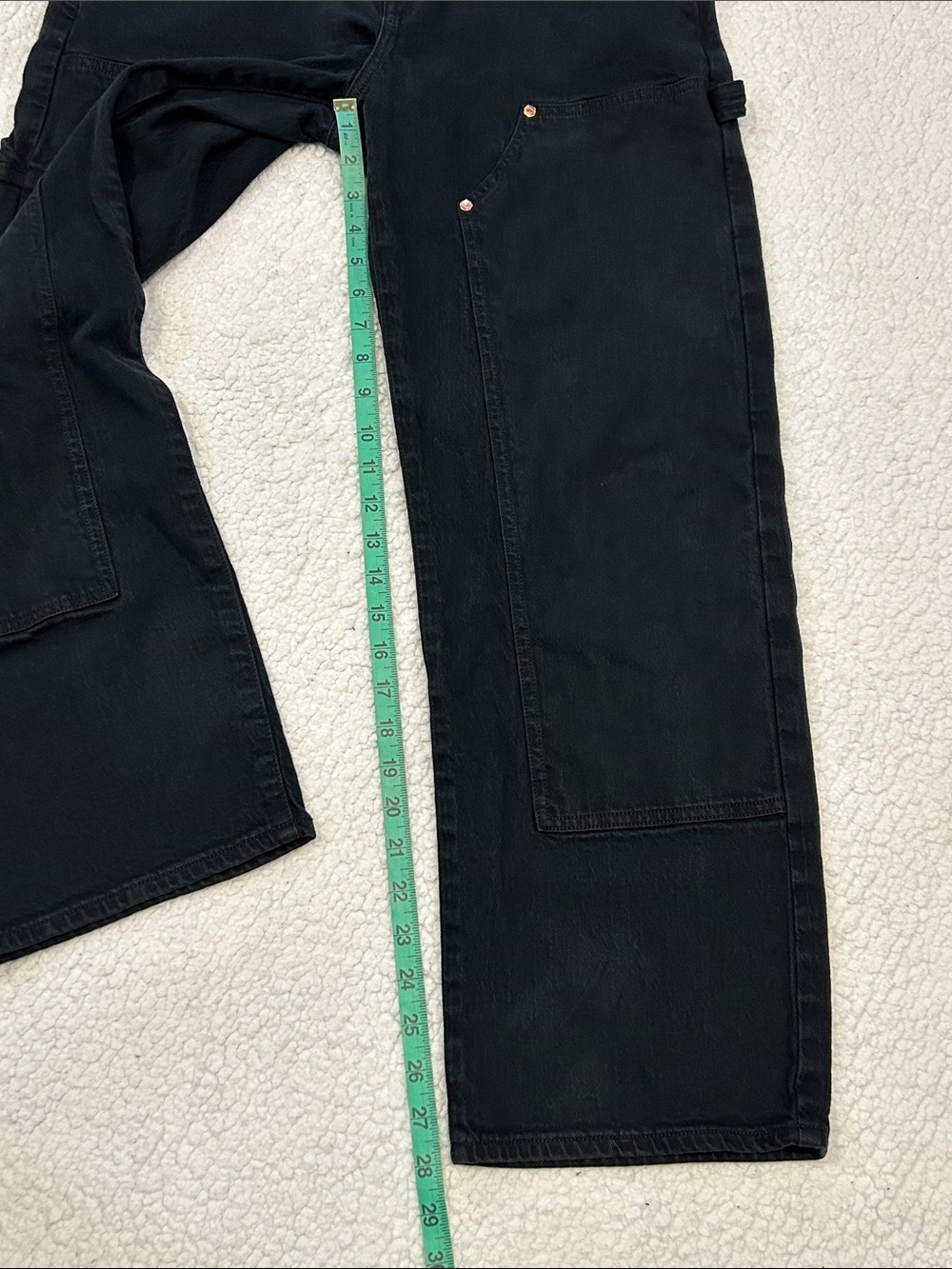 Pistola Lexi Mid Rise Straight Carpenter Jeans size 29 Coal Black - Picture 13 of 14